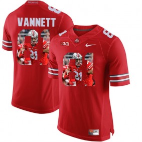 Ohio State Buckeyes Nick Vannett #81 Scarlet With Portrait Print College Football Jersey