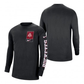 Ohio State Buckeyes Nike Seasonal Max90 2-Hit Long Sleeve T-Shirt Black