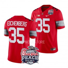 2022 Peach Bowl Tommy Eichenberg Ohio State Buckeyes #35 Scarlet College Football Playoff Jersey Men's