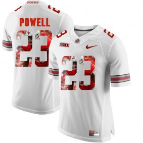 Ohio State Buckeyes Tyvis Powell #23 White With Portrait Print College Football Jersey