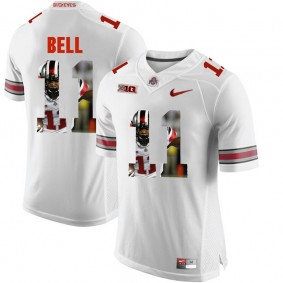 Ohio State Buckeyes Vonn Bell #11 White With Portrait Print College Football Jersey