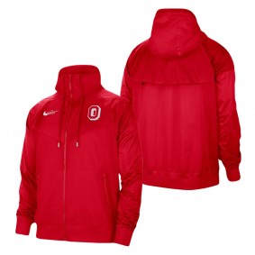 Ohio State Buckeyes Windrunner Raglan Full-Zip Jacket Scarlet