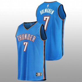 2022 NBA Draft Chet Holmgren Thunder #7 Blue Fast Break Replica Jersey