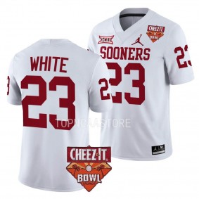 DaShaun White Oklahoma Sooners 2022 Cheez-It Bowl White College Football Jersey