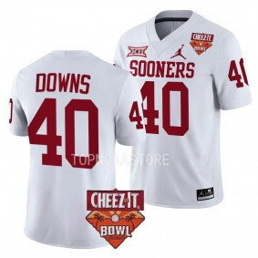 Ethan Downs Oklahoma Sooners 2022 Cheez-It Bowl White College Football Jersey