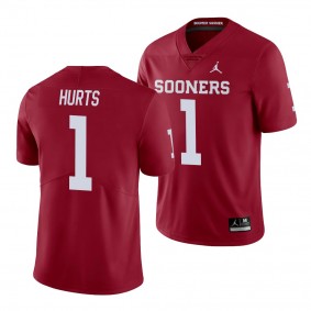 Oklahoma Sooners Jalen Hurts 1 Crimson Limited Team Jersey Men's