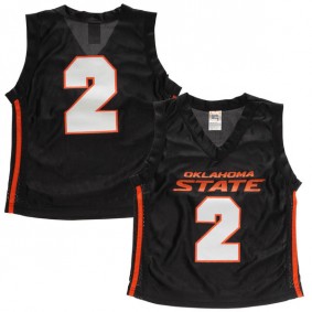 Male Oklahoma State Cowboys and Cowgirls #2 Black Basketball Jersey