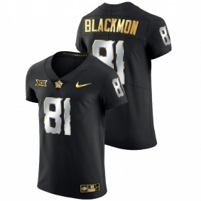 Oklahoma State Cowboys Justin Blackmon #81 Alumni Elite Jersey Black Golden Edition