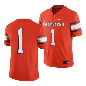 Oklahoma State Cowboys College Football Orange Men Game 1 Jersey 2023