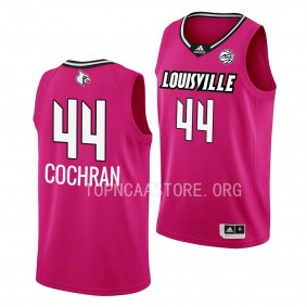 Olivia Cochran Louisville Cardinals #44 Pink Women's Basketball Jersey