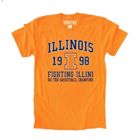 Orange Big Ten Champs 1998 NCAA Vintage Illinois Fighting Illini Men Shirt