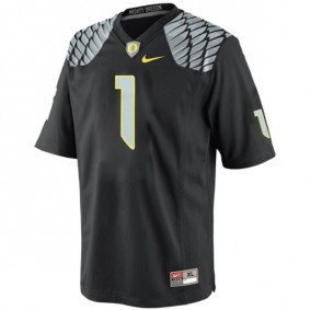 Youth Oregon Ducks #1 Josh Huff Black Football Jersey