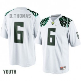 Youth Oregon Ducks #6 De'Anthony Thomas White Football Jersey