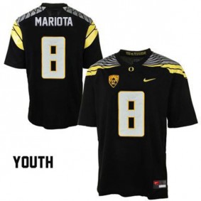 Youth Oregon Ducks #8 Marcus Mariota Black Football Jersey