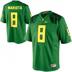 Male Oregon Ducks #8 Marcus Mariota Green Football Jersey