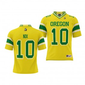 Bo Nix Oregon Ducks Yellow NIL Player Football Youth Jersey