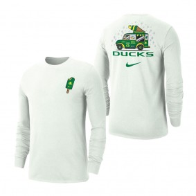 Oregon Ducks Campus Ice Cream Long Sleeve T-Shirt White