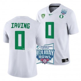 Christian Gonzalez Oregon Ducks 2022 Holiday Bowl White Game Football Jersey