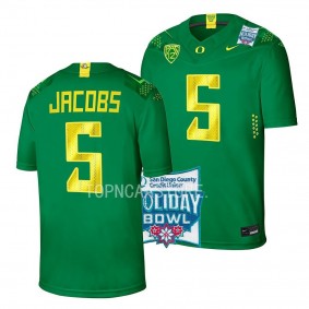 Oregon Ducks 2022 Holiday Bowl Jestin Jacobs Green College Football Jersey