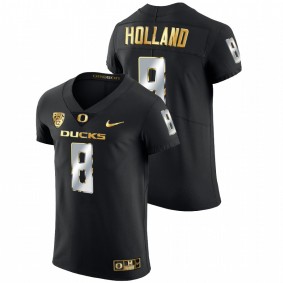 Oregon Ducks Jevon Holland #8 NFL Alumni Jersey Black Champions Golden Edition