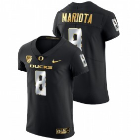 Oregon Ducks Marcus Mariota #8 NFL Alumni Jersey Black Champions Golden Edition