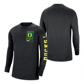 Oregon Ducks Nike Seasonal Max90 2-Hit Long Sleeve T-Shirt Black