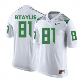 Oregon Ducks #81 White College Football Evan Baylis Jersey