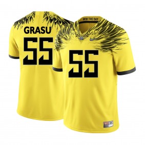 Oregon Ducks #55 Yellow College Football Hroniss Grasu Jersey