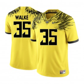 Oregon Ducks #35 Yellow College Football Joe Walker Jersey