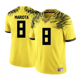 Oregon Ducks #8 Yellow College Football Marcus Mariota Jersey