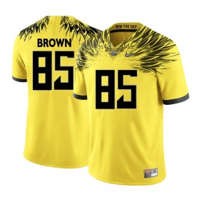 Oregon Ducks #85 Yellow College Football Pharaoh Brown Jersey