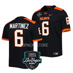 Damien Martinez Oregon State Beavers 2022 Las Vegas Bowl Black Football Jersey