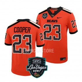 Oregon State Beavers 2022 Las Vegas Bowl Ryan Cooper Orange Football Jersey