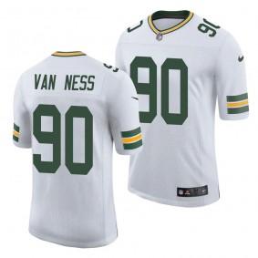 2023 NFL Draft Lukas Van Ness Green Bay Packers #90 White Classic Limited Jersey Men's