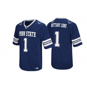 #1 Penn State Nittany Lions Navy Colosseum Hail Mary II Football Jersey