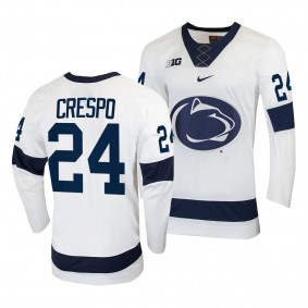 Penn State Nittany Lions Jarod Crespo College Hockey White #24 Replica Jersey 2023-24