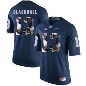 Penn State Nittany Lions Football #13 Navy Player Portrait College Saeed Blacknall Jersey