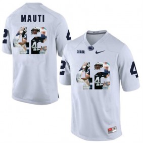 Penn State Nittany Lions Football #42 White Player Portrait College Michael Mauti Jersey