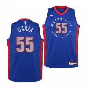 Luka Garza Detroit Pistons Blue 2021 City Edition 2021 NBA Draft Youth Jersey