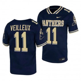 Christian Veilleux Pitt Panthers #11 Navy Jersey College Football Men's Replica Uniform