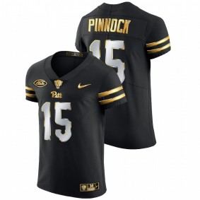 Pitt Panthers Jason Pinnock #15 NFL Alumni Limited Jersey Black Golden Edition