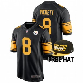 Kenny Pickett #8 Pittsburgh Steelers 2022 NFL Draft Black Alternate Jersey Men