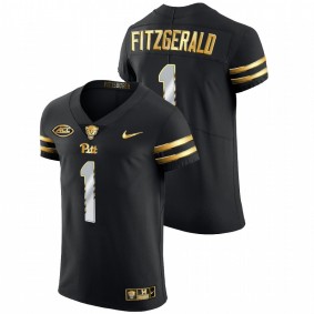 Pitt Panthers Larry Fitzgerald #1 NFL Alumni Limited Jersey Black Golden Edition