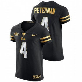 Pitt Panthers Nathan Peterman #4 NFL Alumni Limited Jersey Black Golden Edition