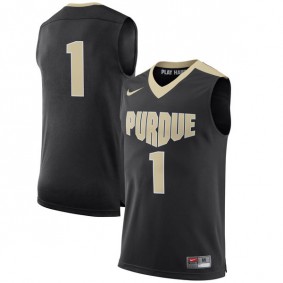 Male Purdue Boilermakers #1 Black Basketball Jersey