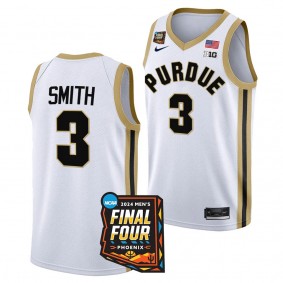 Purdue Boilermakers #3 Braden Smith 2024 NCAA March Madness Final Four White Mens Basketball Jersey