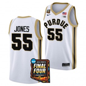 Purdue Boilermakers #55 Lance Jones 2024 NCAA March Madness Final Four White Mens Basketball Jersey