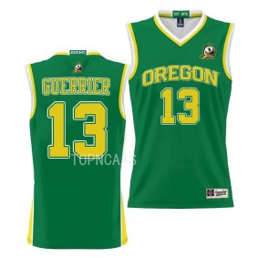 Quincy Guerrier #13 Oregon Ducks NIL Pick-A-Player Basketball Jersey Green