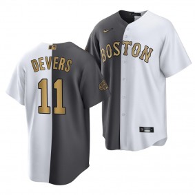 2022 MLB All-Star Game Rafael Devers Boston Red Sox #11 White Charcoal Split Jersey Men's