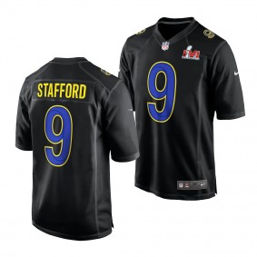 Rams Matthew Stafford Super Bowl LVI Bound Black Fashion Jersey